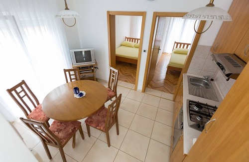 Okrug Donji Apartment | Seaview Apartment in Okrug Donji with Pool and Balcony