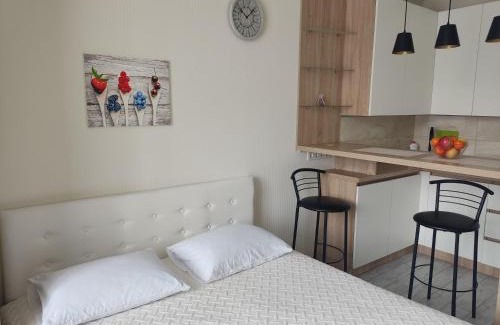 Solomjanskyj Apartment | Cozy Kiev Studio with City View and Hot Tub Amenities