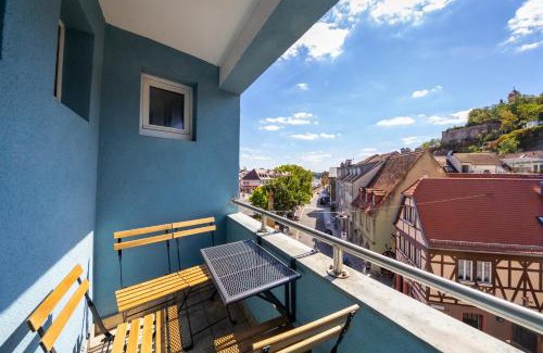 Wuerzburg Apartment | Scenic Apartment with Balcony and Fortress Views