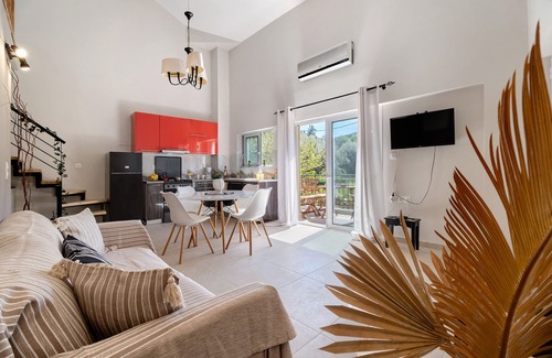 Lygia Apartment | Oceanida Aelia Room: Cozy Retreat with Oceanfront Views