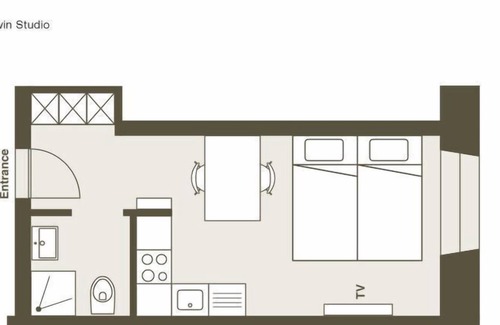 Nussbaumen Apartment | Apartment Twin Studio in Baden - 2 persons, 1 bedrooms