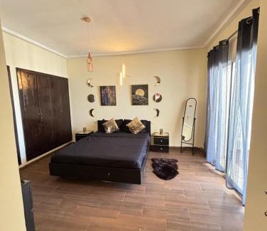 El Mansouria Apartment | Apartment with pool view, 1 min to beach, private parking