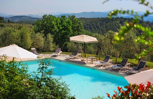 San Casciano in Val di Pesa Apartment | Inviting Apartment with Pool & Scenic Views near Greve In Chianti