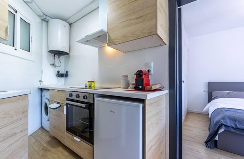 Cubelles Apartment | Elegant Zafiro by Interhome: Oceanfront Spa & Dining