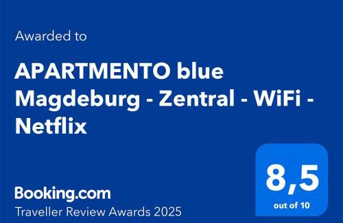 Sudenburg Apartment | Central Apartmento Blue Magdeburg with WiFi & Netflix