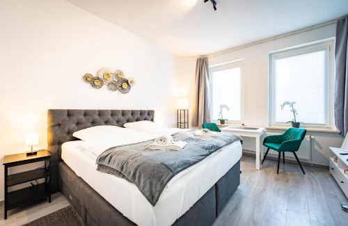 Sudenburg Apartment | Central Apartmento Blue Magdeburg with WiFi & Netflix