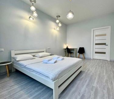 Sukhinovka Apartment | Stylish ApartPoltava: Design Apartments with Tropical Shower