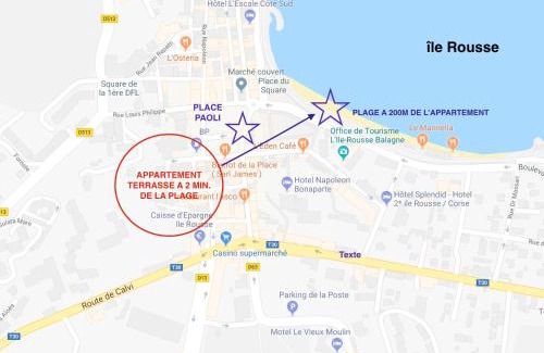 L'Ile-Rousse Apartment | Cozy Apartment with Terrace, Steps from the Beach