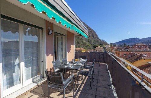 Laveno Apartment | Inviting Il Golfo Apartment with Lake View and Pool