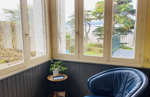 Saint-Michel-en-Greve Apartment | Cozy Apartment with Sea View for 2-3 Guests