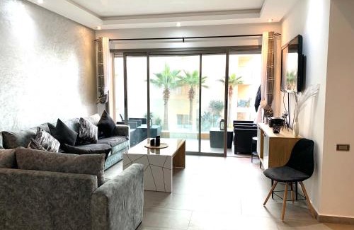 Pont Blondin Apartment | Elegant Oceanfront Apartment with Pool in Mohammedia