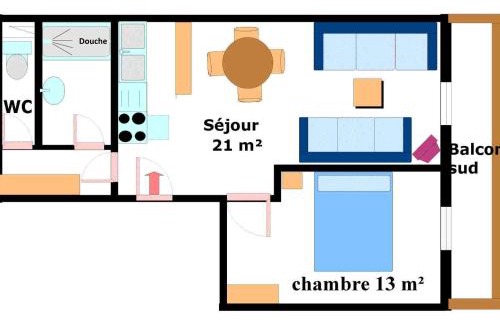 Val Cenis Apartment | Spacious 2-Room Apartment with Mountain View in Val Cenis