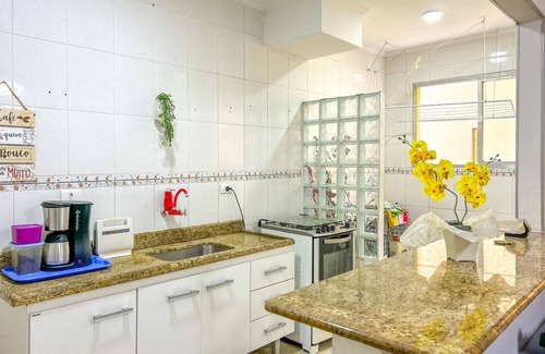 Sao Vicente Apartment | Cozy Retreat Steps from Praia do Gonzaguinha/SP