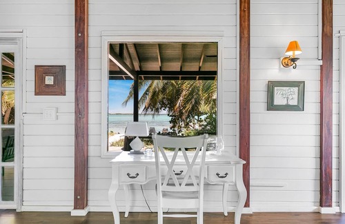 George Town House | Elegant Aqua Sound Villa with Pool, Beach Access & Dock