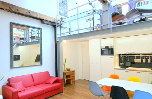 3rd Arrondissement Apartment | Stylish Duplex Loft in Historic Marais with Pool Access