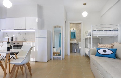 Ierissos Apartment | Elegant Armenos Apartments: Rated 9.3, Family-Friendly Stay