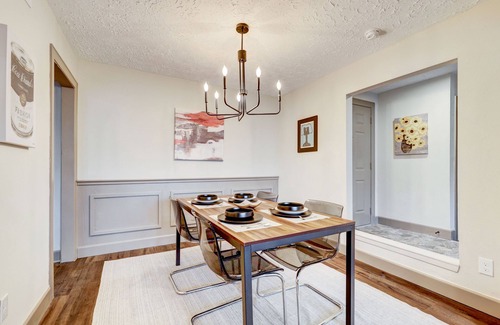 Southbelt/Ellington House | Art-Filled Modern Tudor. Spacious, Close to Shopping and Great for group Trips!