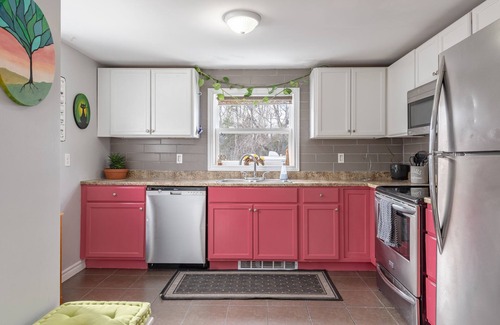 Newport Landing House | Artistic Escape: Nature Retreat with Hot Tub & Firepit
