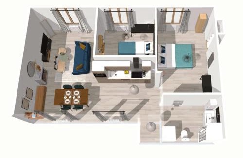 Montlucon Apartment | ArtSmalt: Ideal for Families Near Shops - Rated 9.2/10