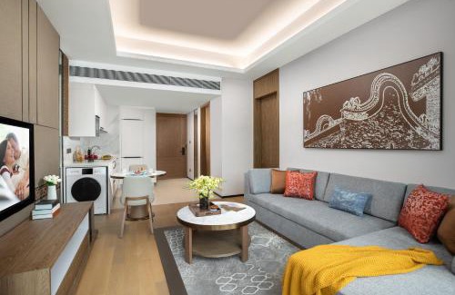 Shunde Apartment | Elegant Ascott M-City Foshan: Pet Friendly with Pool Access