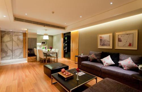 Dongzhimen Apartment | Elegant Ascott Raffles City Beijing with Pool & Breakfast
