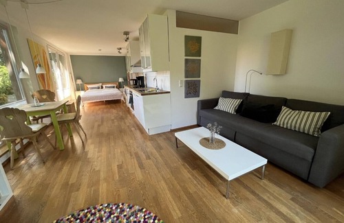 Seeshaupt Apartment | Atelier Seeshaupt: Bright Studio with Lake View & Spa