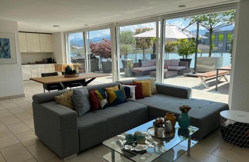 Kriens Apartment | Atikka Penthouse: Family-Friendly 4-Star Retreat Awaits