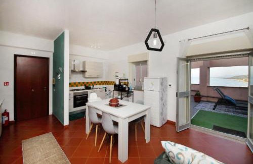 Santo Stefano di Camastra Apartment | Oceanview Retreat with Spa and Heated Terrace Awaits You