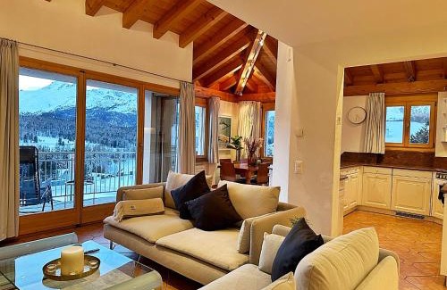 Pontresina Apartment | Comfortable Attika with Ocean View in Engadin, Rated 9/10