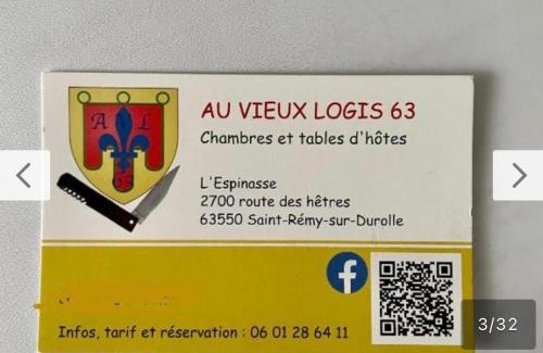 Saint-Remy-Sur-Durolle Bed & Breakfast | Pet-Friendly Retreat at Au Vieux Logis - Rated 8.6/10