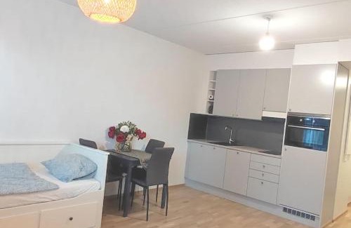 Vantaa Apartment | Modern Ruby Studio: Convenient & Family-Friendly Stay