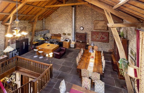 Gouttieres House | Historic Barn Retreat with Indoor Pool & Spa Amenities
