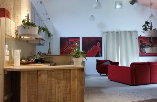 Larajasse House | Inviting Artist Studio Loft in Tranquil Monts du Lyonnais