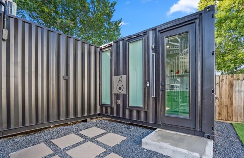 Greater East End Apartment | Inviting Avocado Container @EADO with Hot Tub Amenities
