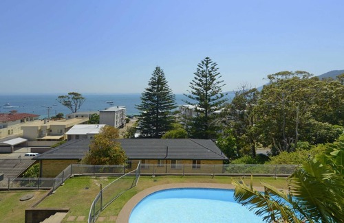Shoal Bay Apartment | Oceanfront Retreat with Pool & Breathtaking Shoal Bay Views