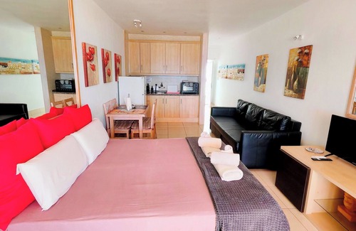 Arona Apartment | Ocean View Azahara III Studio, Playa Las Vistas - Pet Friendly