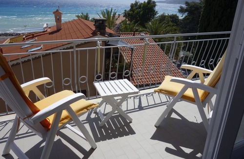 Ospedaletti Apartment | Seaside Retreat at Balcony of the Moro with Ocean Views