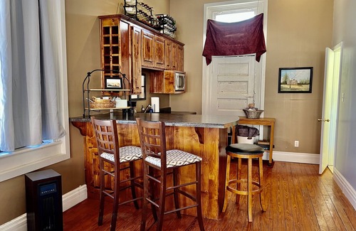 Bonnots Mill Apartment | Historic Bank Loft with Vault in Scenic River Town