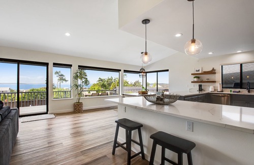 Coupeville House | Bay View Retreat with Private Hot Tub & Ocean Views