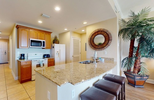 Upper Grand Lagoon Condo | Bayview Condo with Pool, Hot Tub & Private Balcony Escape
