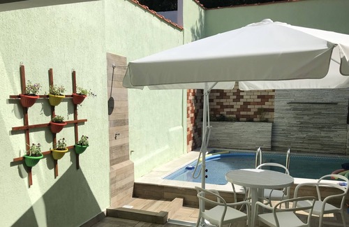 Praia Grande House | Beachfront Escape with Heated Pool in Diving Capital