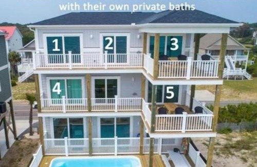 Long Beach House | Beach Landing: Family-Friendly Retreat with Oceanfront Pool