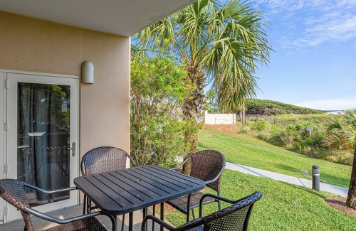 Bouvet Island Condo | Beach Manor 108: Gulf Front with Heated Pool & Hot Tub
