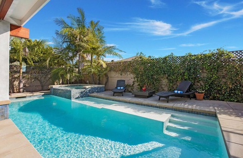 Venice House | Elegant Home with Heated Pool & Music Studio Near Beach