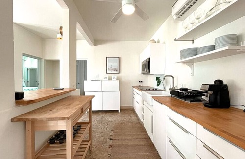 San Juan Apartment | Oceanfront 2BR Beach Retreat in Ocean Park with Spa
