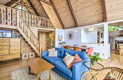 Lilliwaup House | Beachfront A-Frame with Ocean Views and Cozy Firepit