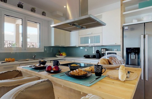 Agii Apostoli Villa | Beachfront Villa with Hot Tub & Gorgeous Sunset Views