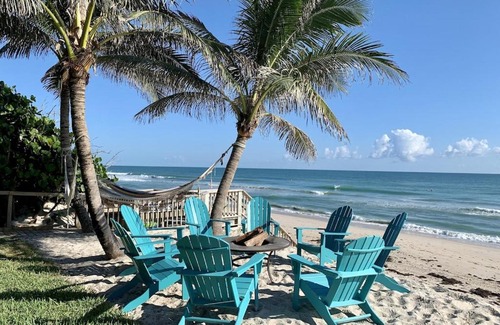 Floridana Beach House | Beachfront Family Getaway with Saltwater Pool Retreat