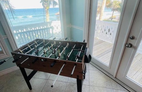 Floridana Beach House | Beachfront Family Getaway with Saltwater Pool Retreat