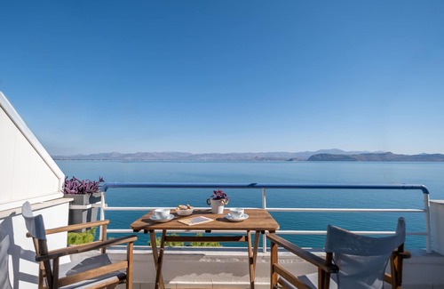 Kiveri Apartment | Beachfront Studio with Amazing Sea View Balcony near Nafplio